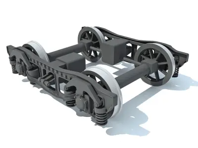 Train Wheels 3D model shop