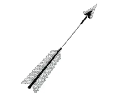 Antique Diamond Arrow Brooch 3D print model