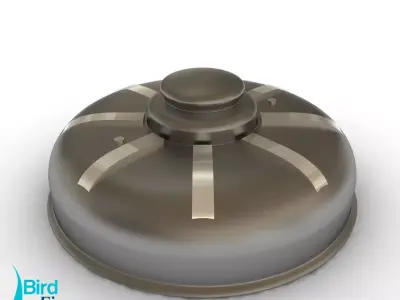 Mines Bomb Low-poly 3D model