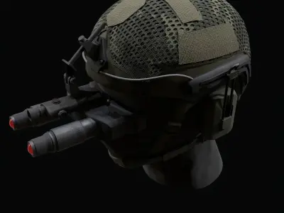 Soldier Helmet Game Ready Low-poly 3D model