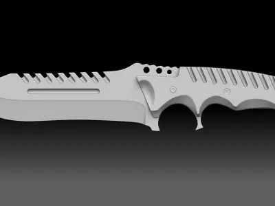 Combat Tactical Knife Printable 3D print model