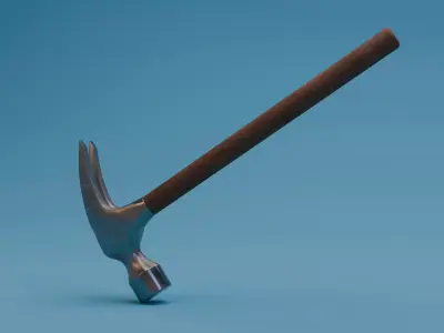 Realistic Claw Hammer 3D Model Free 3D model