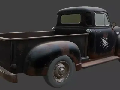 Vintage Rusty Pickup Truck 3D Model 3D model 24