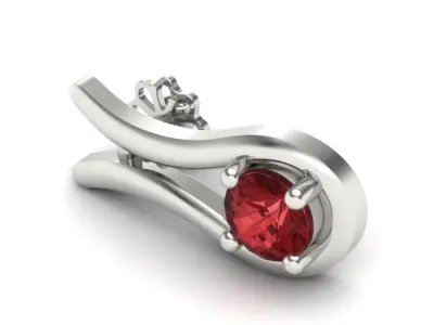 Diamond earrings 3D print model