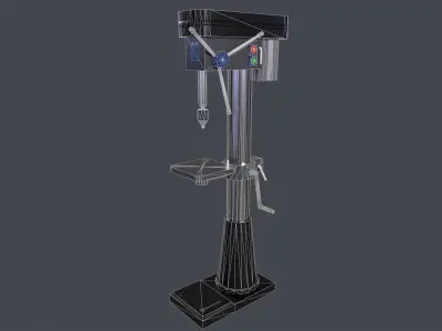 VERTICAL DRILL MACHINE TOOL Low-poly 3D model