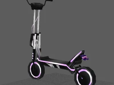 scooter lowpoly Low-poly 3D model purchase