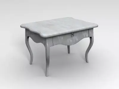 Old Antique Desk 3D model