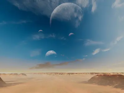 Alien Planet Sci-Fi Fantasy Scenery 3D model