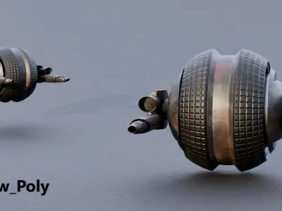 Fat Guard Low-poly 3D model