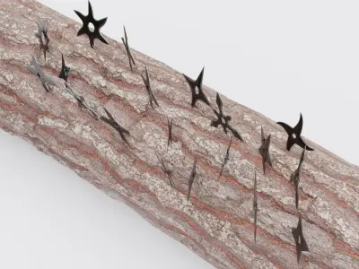 Shurikens Pack Low-poly 3D model