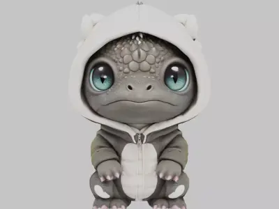 Cozy Dino Low-poly 3D model