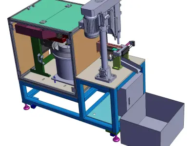 Vibrating plate automatic loading tapping machine 3D model