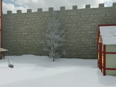 Winter Castle Town 3D model by hamidpooya