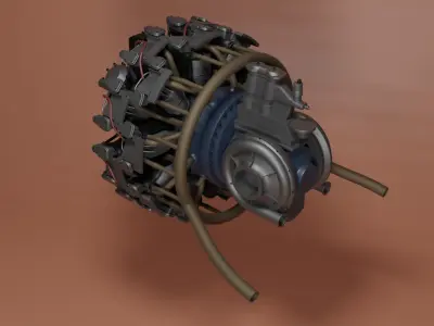 PW R2800 Double Wasp Engine 3D model