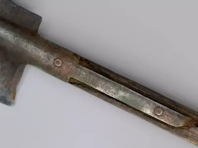 Weapon Alebarda Low-poly 3D model