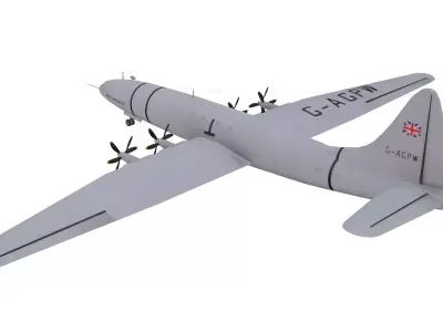 Bristol 167 Brabazon Low-poly 3D model