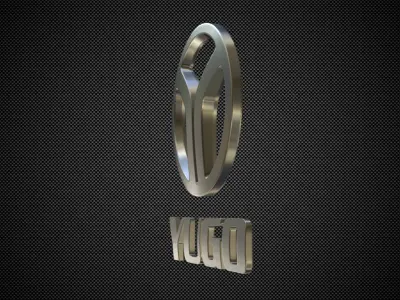Yugo Logo 3D model by 3dlogoman