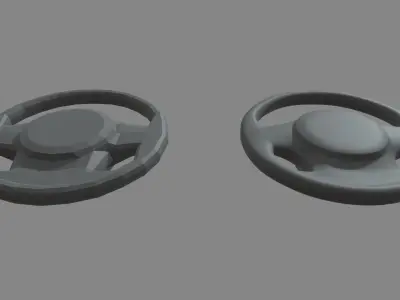 Steering Wheel Car Custom Low-poly 3D model