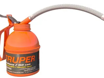truper orange bottle with hose 3D model