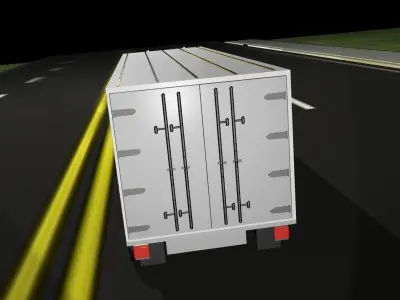 Aeromax Semi Truck Low-poly 3D model