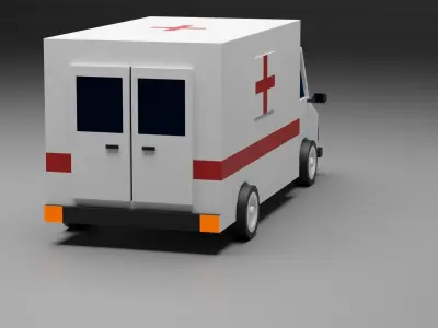 ambulance Low-poly 3D model