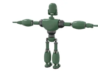 Low Poly Robot Rigged and Animated  Low-poly 3D model