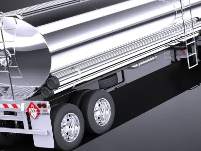 Peterbilt 389 Sleeper Cab Tanker 2017 VRAY 3D model