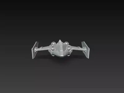 Sci-Fi Twin Engine Patrol Interceptor Fighter 3D Print STL 3D print model