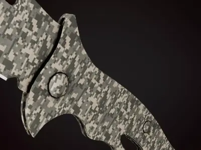 Knife 3 B Low-poly 3D model