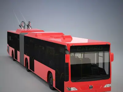 Articulated Trolleybus 3D model