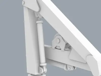 Palfinger Loading Crane Low-poly 3D model