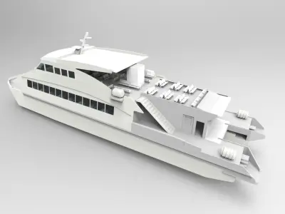 Ferry Catamaran Hull 3D print model