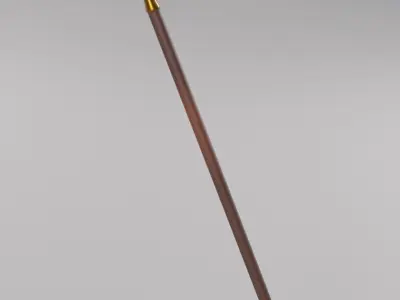 Ico Staff Low-poly 3D model