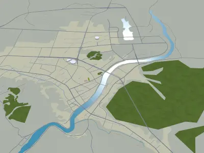 Liuyang Changsha Hunan China 20km Free low-poly 3D model