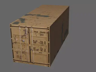 Container shipping Free low-poly 3D model
