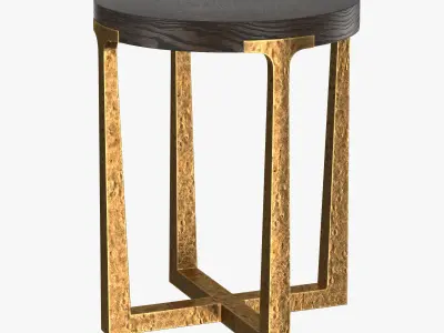 T-BRACE ROUND SIDE TABLE 3D model