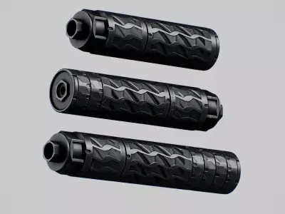 BDE 5 56 7 62 Suppressor Low-poly 3D model
