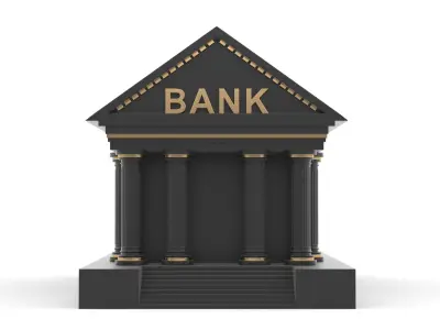 Bank Building Symbol 3D model purchase
