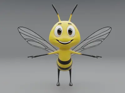 3D Bee Cartoon 3D model