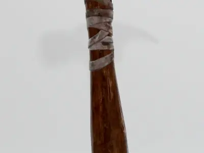 Game-Ready Hammer Weapon Low-poly 3D model
