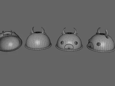 Low-Poly Cow Hat Low-poly 3D model