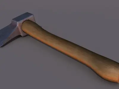 Low poly axe Free low-poly 3D model purchase
