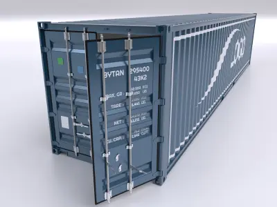 Standart Container 20ft and 40ft for Ship and Truck 3D Model Pack