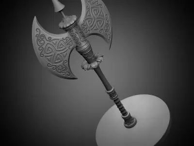Antique axe STL 3D print model