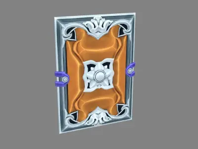 Cartoon Dragon Card Low-poly 3D model