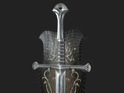 Anduril Sword 3D Model  3D model