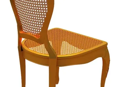 Classical Dining chair  Low-poly 3D model