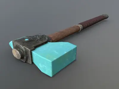 Hammer - Diamond Low-poly 3D model
