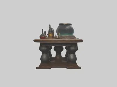 Alchemytable Model 1 Low-poly 3D model