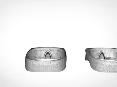 Sci-fi intellectual glass 3D model